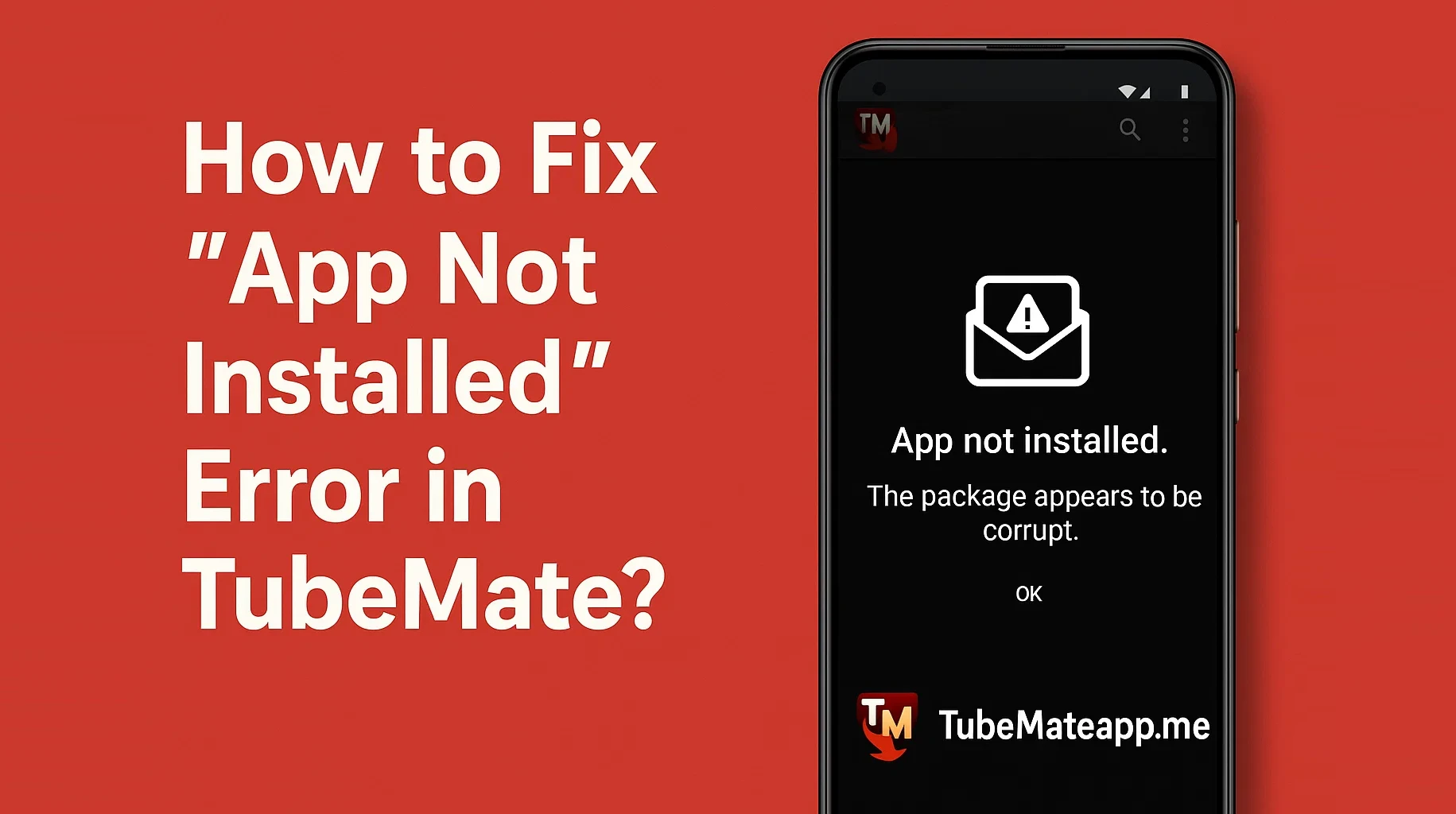 How to Fix “App Not Installed” Error in TubeMate